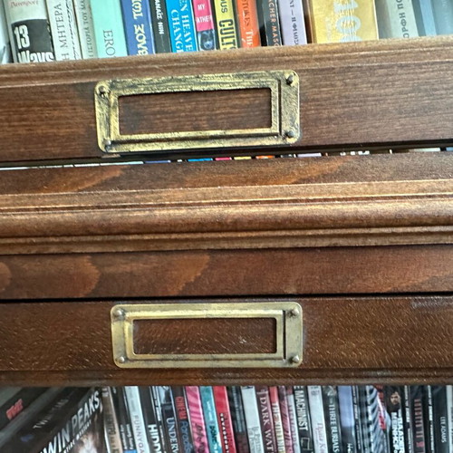 Solid Beech Display Bookcase like new