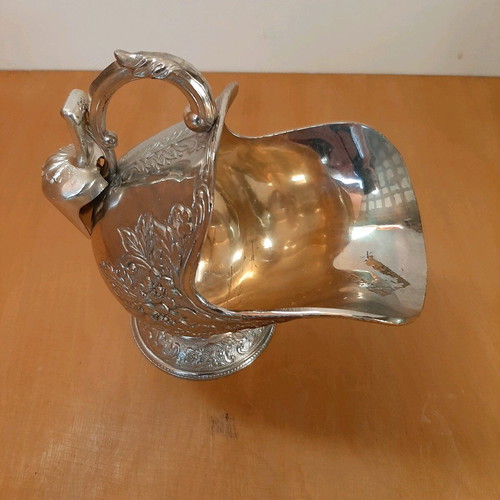 Bronze aristocratic sugar bowl used with silver plating and carved decorations