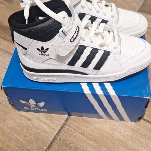 Adidas Forum Mid J new women's boots black and white