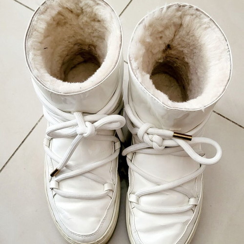Inuikii boots used, white patent leather, size 41