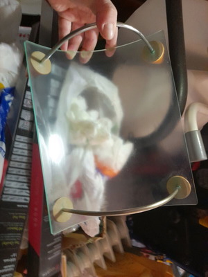 Decorative fruit stand like new, plastic