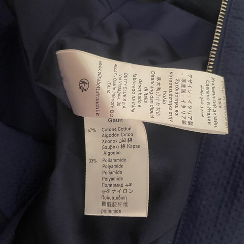 Elisabetta Franchi cocktail dress dark blue like new, Italian 44