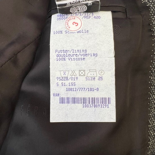 Féraud jacket new, 100% wool, size L, black and grey