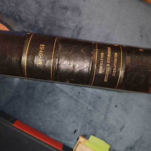 Rare Leather-bound Volume: Review of Economic & Political Sciences (1946-1948)
