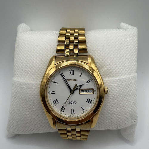 Seiko SQ50 Quartz Vintage Gold Tone… - € 130,00 - Vendora.cy