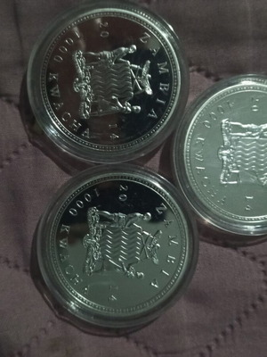Coins new, colored from Zambia