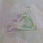 Handmade tablecloth new, square linen with lace