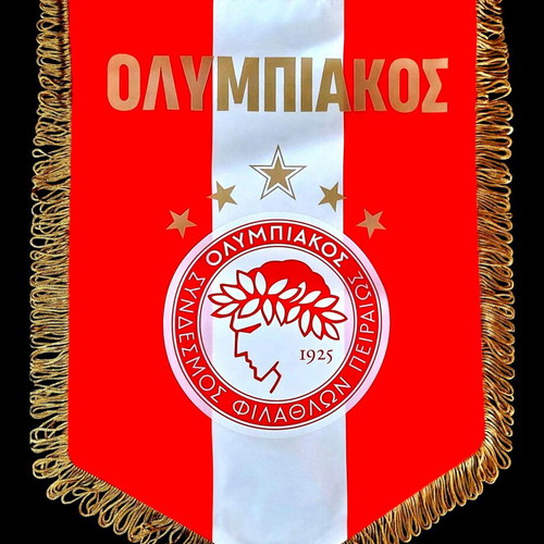 Olympiakos captain's banner like new from 2025-2026 match