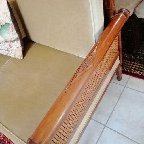 Vintage sofa with 2 armchairs used, good condition