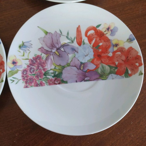 Ionias fruit plates new, set of 6 vintage