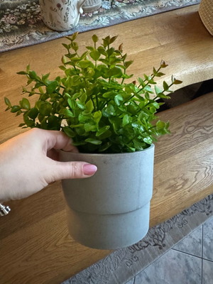 Plastic plant with pot like new