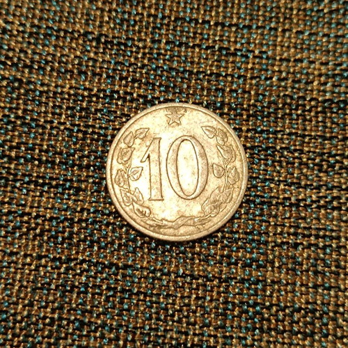 Czechoslovakia 10 haleru coin used