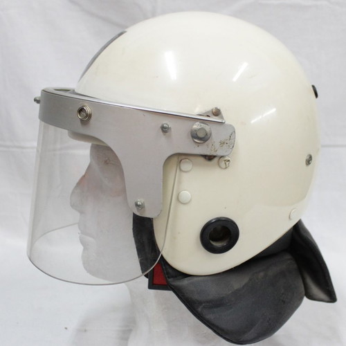 German police helmet used (riot control)