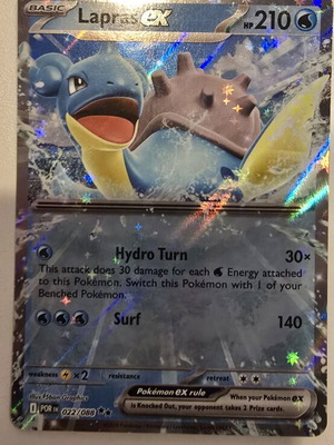 Lapras ex Pokémon card like new