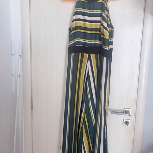 Attrattivo striped dress used, size L, black and green