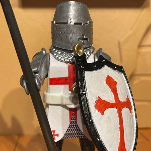 Playmobil Templar Heavy Infantry Knight custom made, brand new