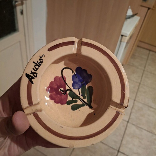 Ceramic ashtray like new, handmade from Agiasos of Mytilene