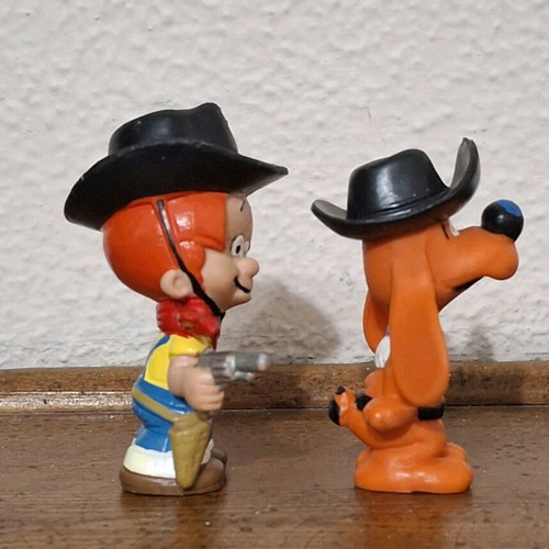 Boule & Bill figure set used, vintage 1985, 2 pieces