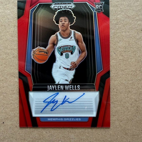 Panini Prizm Rookie Jaylen Wells Autograph like new /99