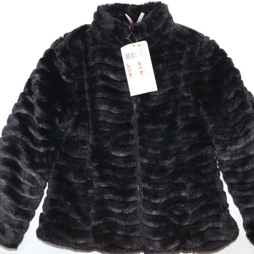 Orchestra children's fur coat new, size 6, black
