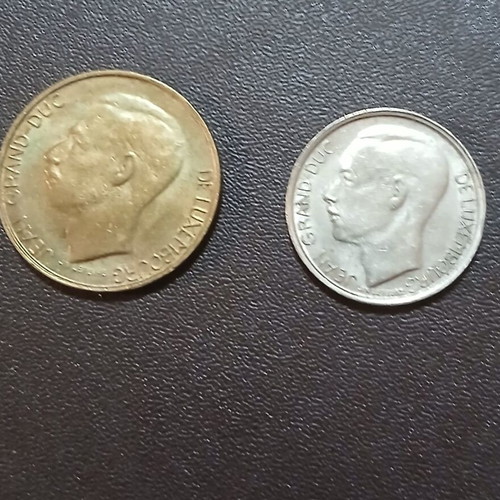 Two Luxembourg coins 1977/1990