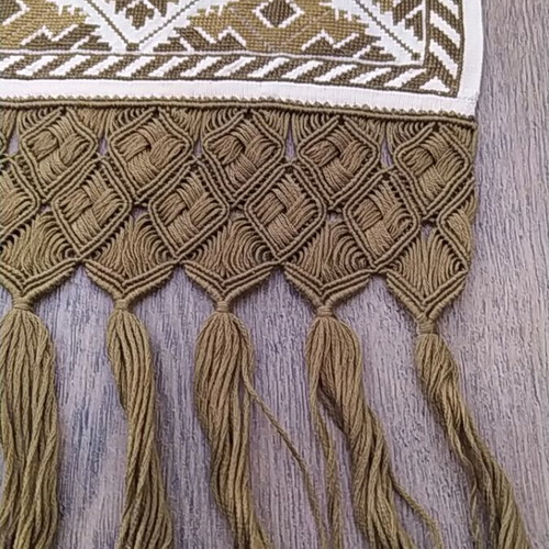 Handmade embroidered table runner