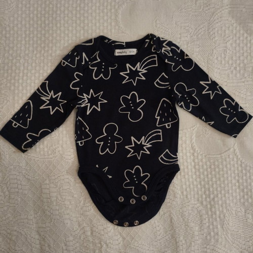 Cotton baby bodysuit, size 1-3 months