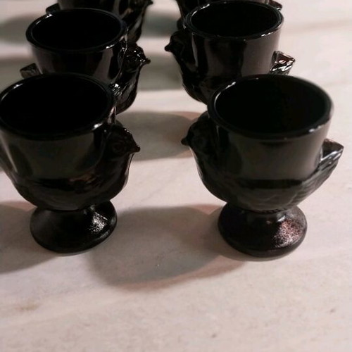 Vintage Luminarc egg cups set of 8, like new, French