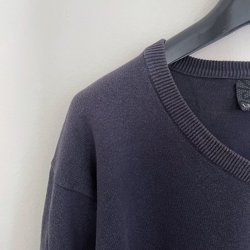 Bershka V-Neck Sweater 00s used, size Large, blue