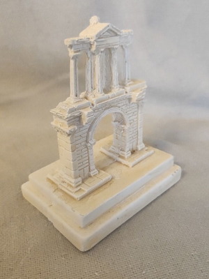 Miniature Hadrian's Gate gypsum sculpture