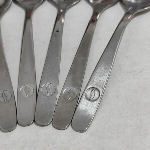Vintage Sabena Airlines cutlery set used, knives and spoons