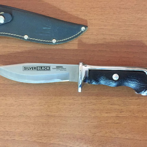 Silver Black Solingen knife used, 1990 model, 13 cm blade length