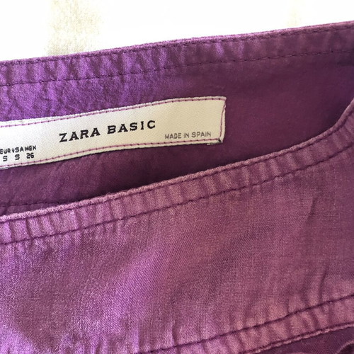Zara purple short skirt like new with zipper, size S
