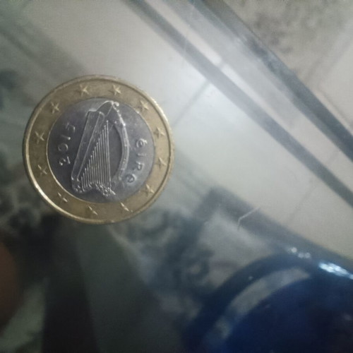 Ireland 1 euro coin used, normal circulation
