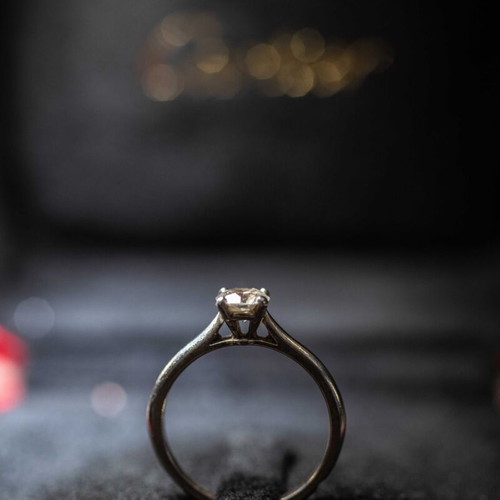 Cartier solitaire ring with diamond like new