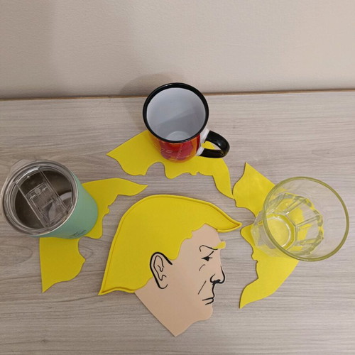 Donald Trump coasters new, collectible, plastic