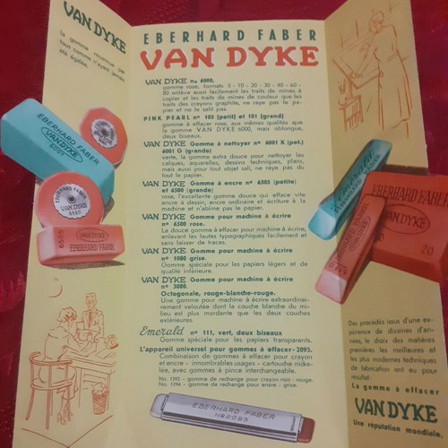 Van Dyke eraser brochure by Eberhard Faber like new