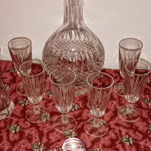 Crystal set for vintage 60s liqueur