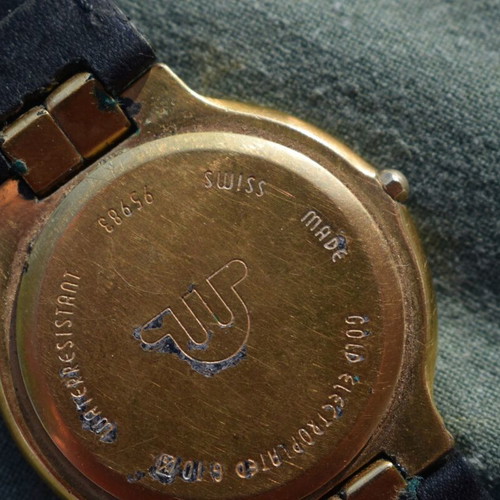 Maurice Lacroix watch used, vintage 70s, blue