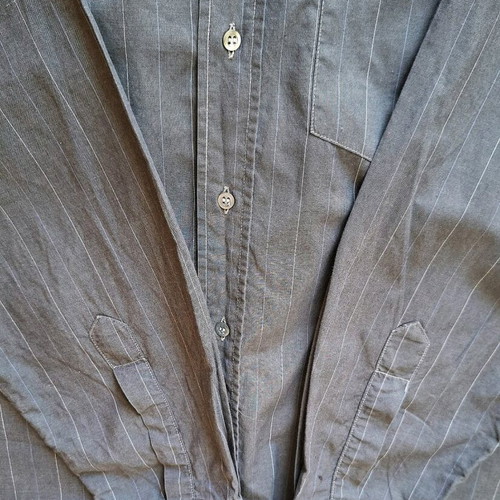 Vintage Exclusive 90s Shirt Filo di Scozia like new, charcoal striped, size L