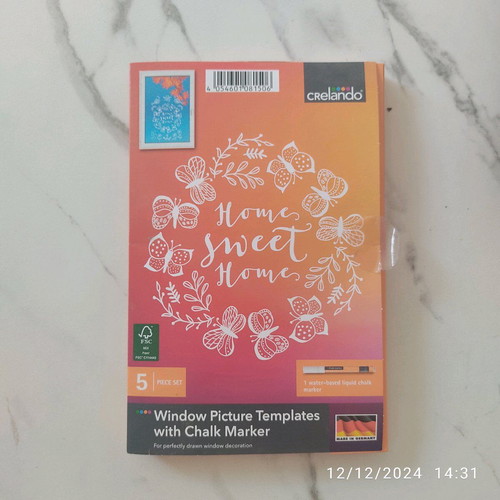 Stencil kit for window painting new with chalk marker