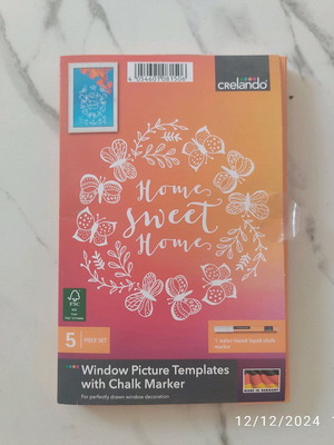 Stencil kit for window painting new with chalk marker