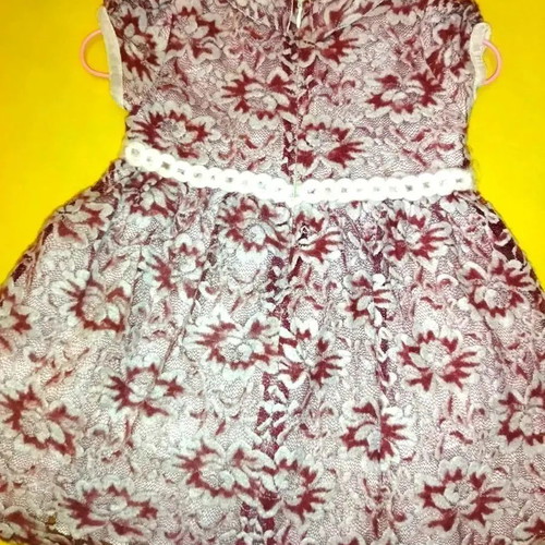 Baby dress Raxevsky used, burgundy white 12 months