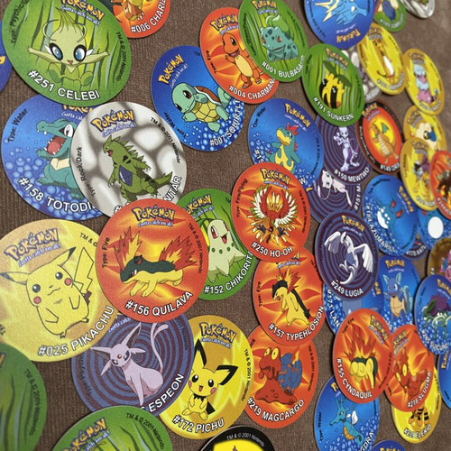 Pokemon Tazos complete collection used, 260 pieces Kanto and Johto