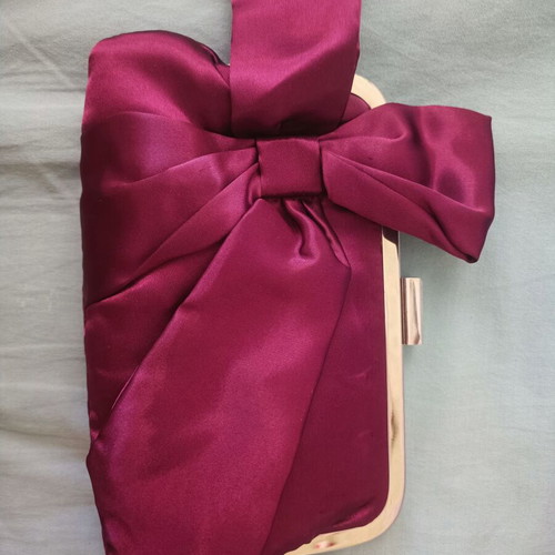 Mini satin bag new, pink, shoulder bag