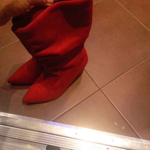 Castor boots like new, red, size 38