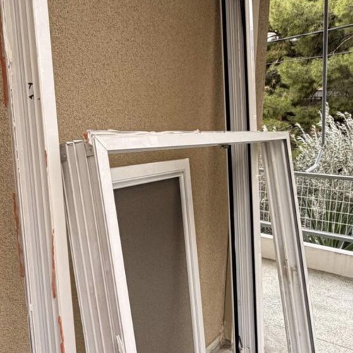 Europa Balcony Doors with Double Glass like new, set of 3 with frames