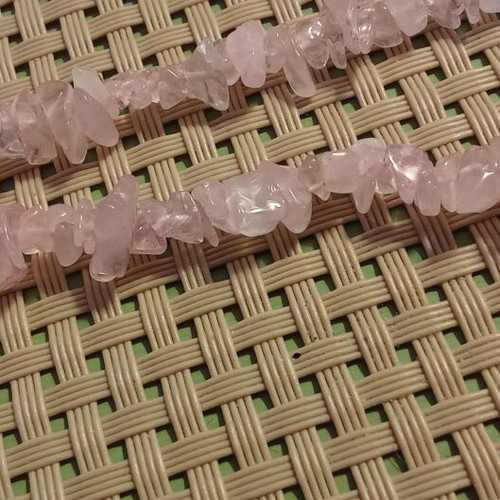 Rose Quartz Chips Bead Necklace