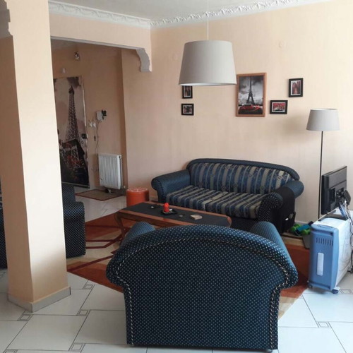 Blue living room set like new, two-seater sofa and 2 armchairs