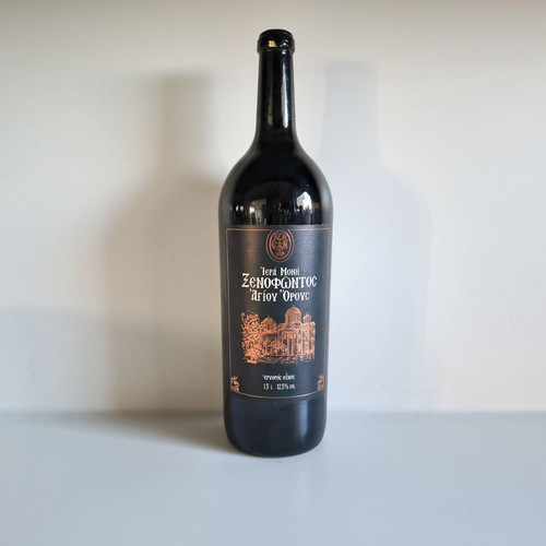 Red wine Iera Moni Xenofontos 1.5 liters new in wooden box